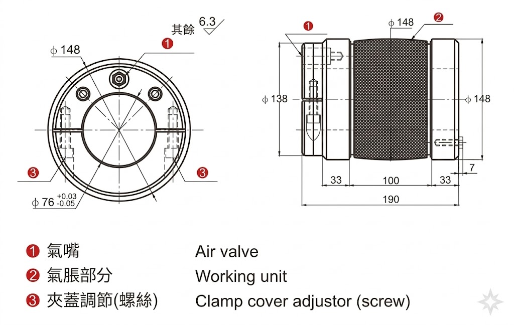 Pneumatic Chuck__氣壓夾頭 - Image 3